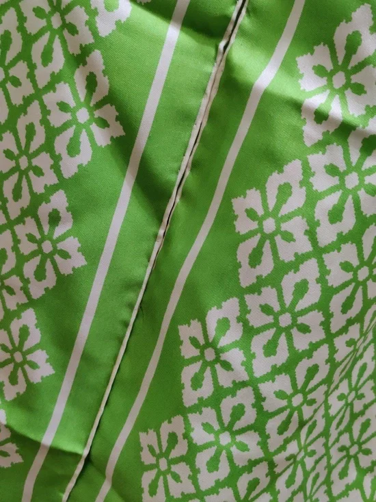 Vintage 1960s–70s Adele Simpson Silk Scarf – Mod Graphic Floral, Oblong 16x68 - Picture 8 of 10